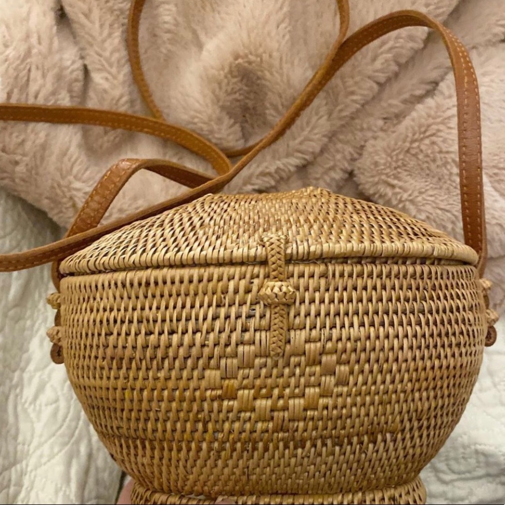 Rattan (woven) purse